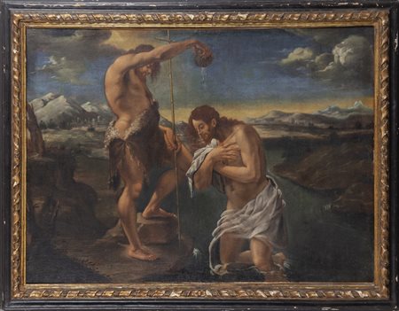 Scuola emiliana sec.XVII "Battesimo di Gesù" 