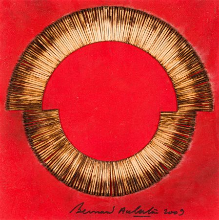 BERNARD AUBERTIN (1934-2015) - Dessin de Feu sur table rouge, 2009
