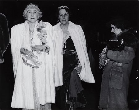 Weegee (1899-1968)  - The Critic (Mrs Cavanaugh and Friend About to enter the Metropolitan Opera House), 1943
