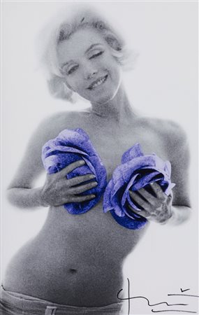 Bert Stern (1929-2013)  - Marilyn Purple Wink Roses, 1962