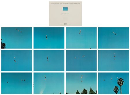 John Baldessarri (1931-2020)  - Throwing Three Balls in the Air to get a Straight Line (best of 36 attempts), 1973