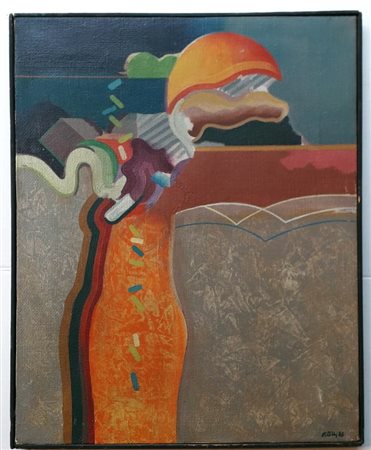 ORTELLI GOTTARDO Viggiù (Va) 1938 Senza titolo 1968 Olio su tela...