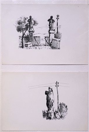 REGIANINI LUIGI Milano (Mi) 1930 Senza titolo 1968 Disegni su cartoncino...