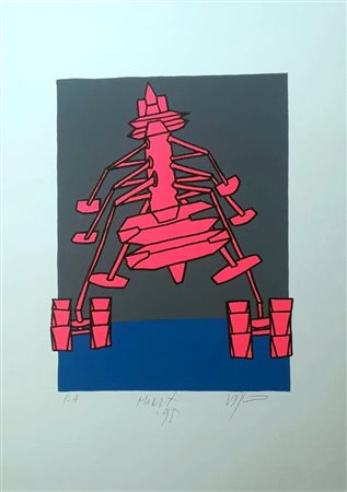 VOLPINI RENATO Napoli (Na) 1934 Senza titolo 1995 Serigrafia su cartoncino...