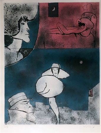 ROGNONI FRANCO Milano (Mi) 1913 Composizione 1978 Incisione acquatinta su...