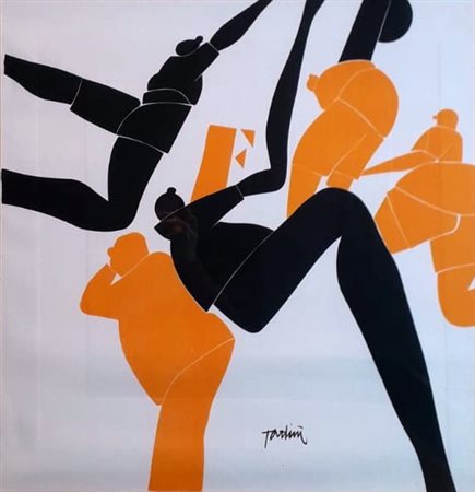 TADINI EMILIO Milano (Mi) 1927 Senza titolo Serigrafia su tela (senza...