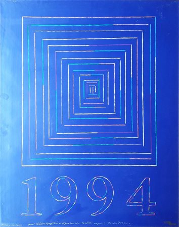 DORAZIO PIERO Roma (Roma) 1927 Auguri 1994 Off set su cartoncino 73,00x58,00