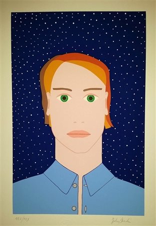 MENDINI FULVIA Milano (Mi) 1966 Figura Litografia su cartoncino a colori es....