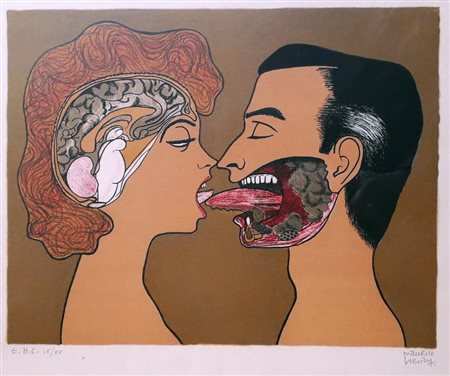 HENRY MAURICE Cambrai (Vr) 1907 L'amour? 1975 Serigrafia su carta es. E.H.C....