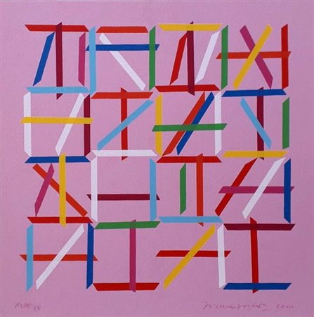 DORAZIO PIERO Roma (Roma) 1927 Cromie 2000 Serigrafia su carta es. XVIII/XX...