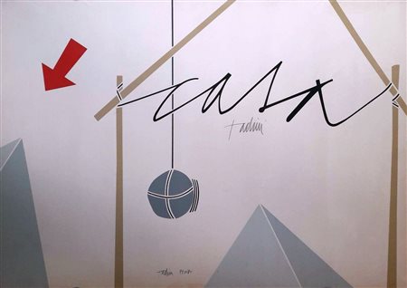 TADINI EMILIO Milano (Mi) 1927 Casa 1970 Litografia esemplare 'prova'...