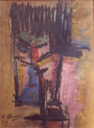 DI MARTINO ANTONIO Milano (Mi) 1935 Composizione 1960 Mista su faesite...