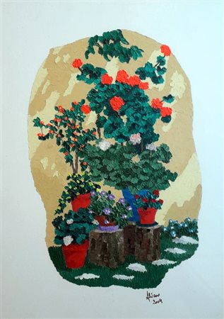 ALVARO CATTANEO Milano (Mi) 1938 Senza titolo 2009 Olio su cartone...