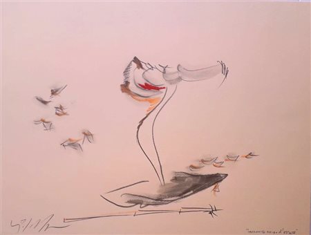 DANGELO SERGIO Milano (Mi) 1932 Improvviso grido d'estate 2002 Mista su carta...