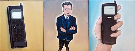 ANONIMO Anonimo (An) Qualcuno ci chiama 1996 Smalti su tele (trittico)...