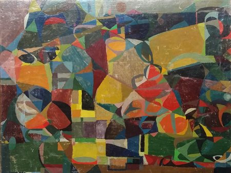 ANONIMO Anonimo (An) Composizione 1965 Olio su tela 27,00x35,00