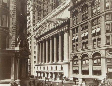 REUBEN MARK New York (Stati Uniti) 1966 Wall Street Foto vintage su carta...