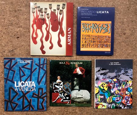 ARTE DEL DOPOGUERRA (ARMAN, LICATA, BAJ E KOSTABI E NESPOLO) - Lotto unico di 5 cataloghi
