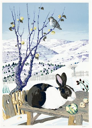 ENZO BELLINI (1932-2015) - Il coniglio e il passero, 1986