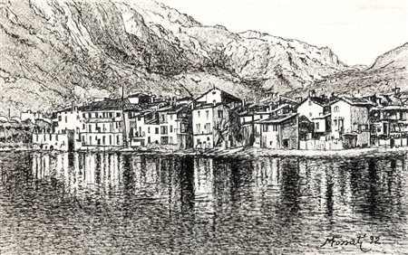 MARIO FOSSATI (1918-1999) - Pescarenico, 1992