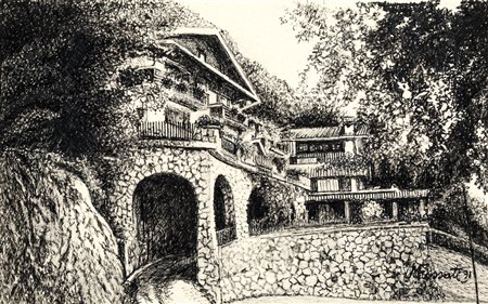 MARIO FOSSATI (1918-1999) - Bagnella. Valserina. Giardino, 1991