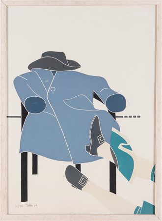 Emilio Tadini (Milano 1927 - 2002), “Figura con cappello”, 1967.