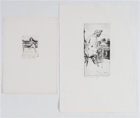 Walter Piacesi (Ascoli Piceno 1929), Lotto di due opere grafiche.
