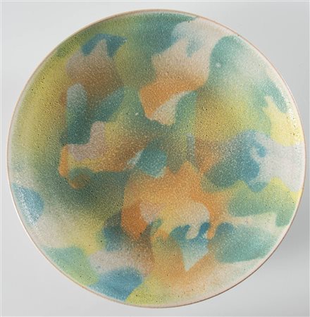 Carlo Zauli (Faenza 1926 - 2002), Piatto in grès.