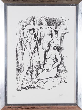 Renato Guttuso (Bagheria 1911 - Roma 1987), “Scena mitologica”.