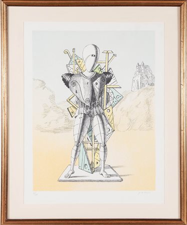 Giorgio de Chirico (Volo 1888 - Roma 1978), “Trovatore”.