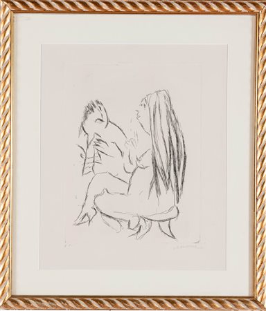 Mino Maccari (Siena 1898 - Roma 1989), “La trattativa”.