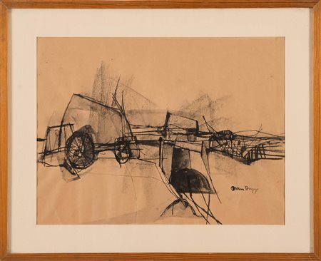 Bruno Bruni (Gradara 1935), “Paesaggio”, 1959.