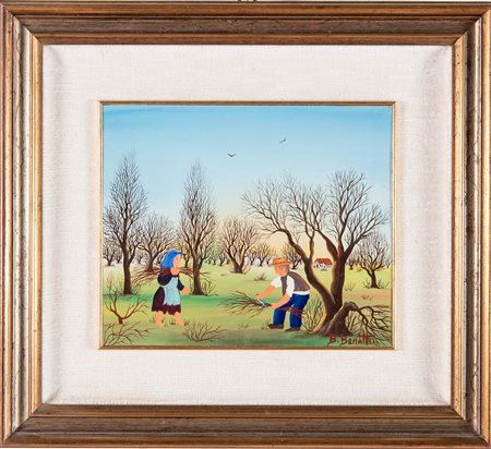 Brenno Benatti (Pieve di Guastalla 1948), “La raccolta della legna”.