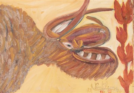 Ivo Spaggiari detto Pantaleone (1929 - 20015), “Testa ferina”, 1976.