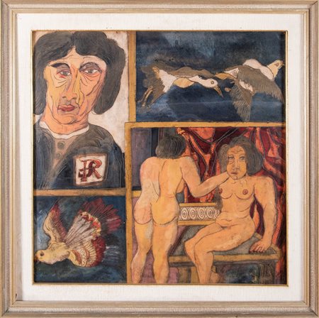 Beppe Serafini (Montelupo Fiorentino 1915 - 1987), “Senza titolo”, 1972.