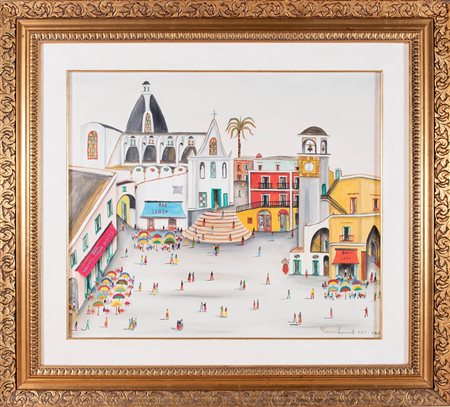 Carmelina Alberino nota come Carmelina Di Capri (Capri 1920 - 2004), “La piazzetta”.