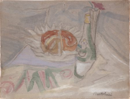 BARTOLINI LUIGI (1892 - 1963) - Natura morta con bottiglia.