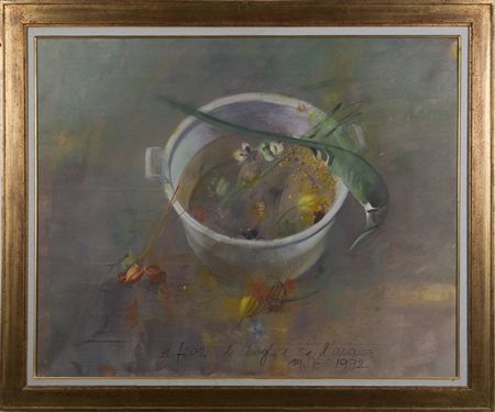 MADIAI MARIO (n. 1944) - Fiori, le foglie e l'acqua.