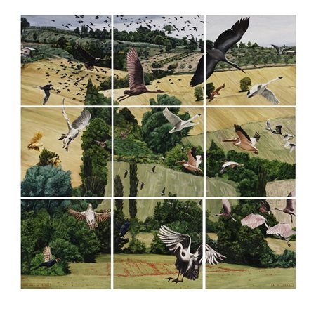 ISAAC JEFFREY (n. 1956) - Passage of birds.