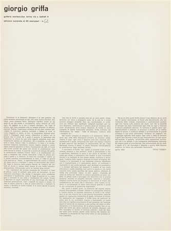 GIORGIO GRIFFA
Giorgio Griffa