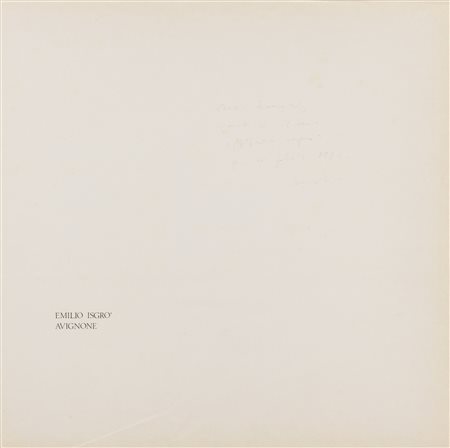 EMILIO ISGRÒ
Avignone, 1979