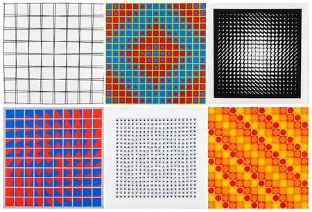CARTELLA GRAFICHE 
Groupe de Recherche d’Art Visuel (Grav) 1960-68 / H.G. Rossi, J. Le Parc, F. Morellet, J. Stein, F. Sobrino, J.P. Yvaral, 1975