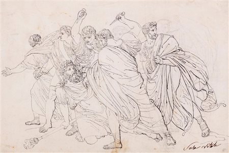 Vitale Sala (Cernusco Lombardone 1803-Milano 1835)  - La morte di Cesare, About 1820-1835