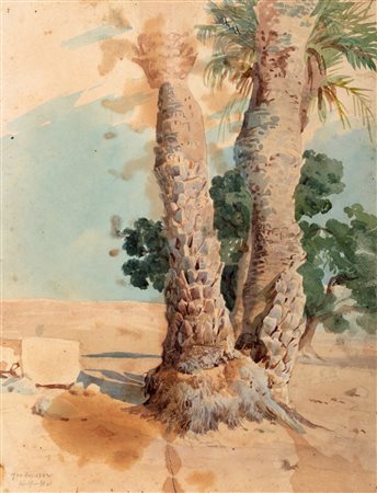 Johann Jakob Frey (Basilea 1813-Frascati 1865)  - Palme, 1842