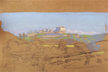 Pietro D'Achiardi (Pisa 1879-Roma 1940)  - Tre dipinti di paesaggio