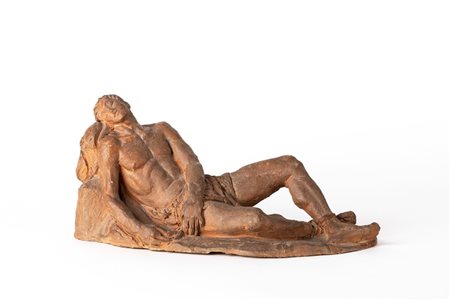 Federigo Papi (Siena 1897-Roma 1982)  - Il riposo dell'atleta