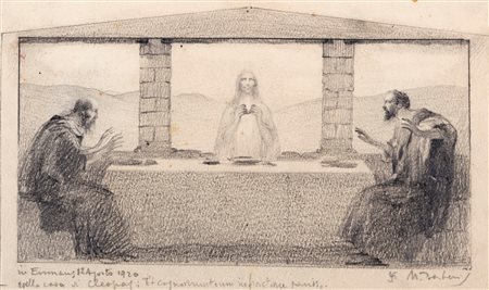 Mario Barberis (Roma 1893-1960)  - Coppia di disegni a soggetto sacro