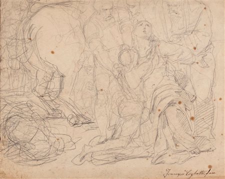 Francesco Coghetti (Bergamo 1802-Roma 1875)  - Studio per il "Martirio di Santa Felicita e dei suoi sette figli", About 1850