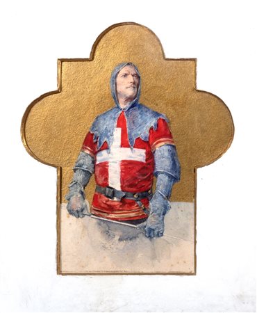 Scuola italiana seconda metà del XIX secolo - Guerriero medievale