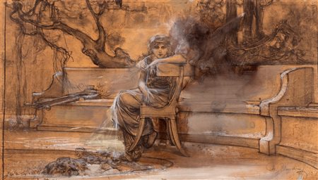 Giulio Bargellini (Firenze 1875-Roma 1936)  - Meditazione, 1892